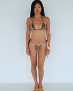 Plaid Knitkini Top / Yellow