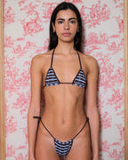 Plaid Knitkini Top / Blue
