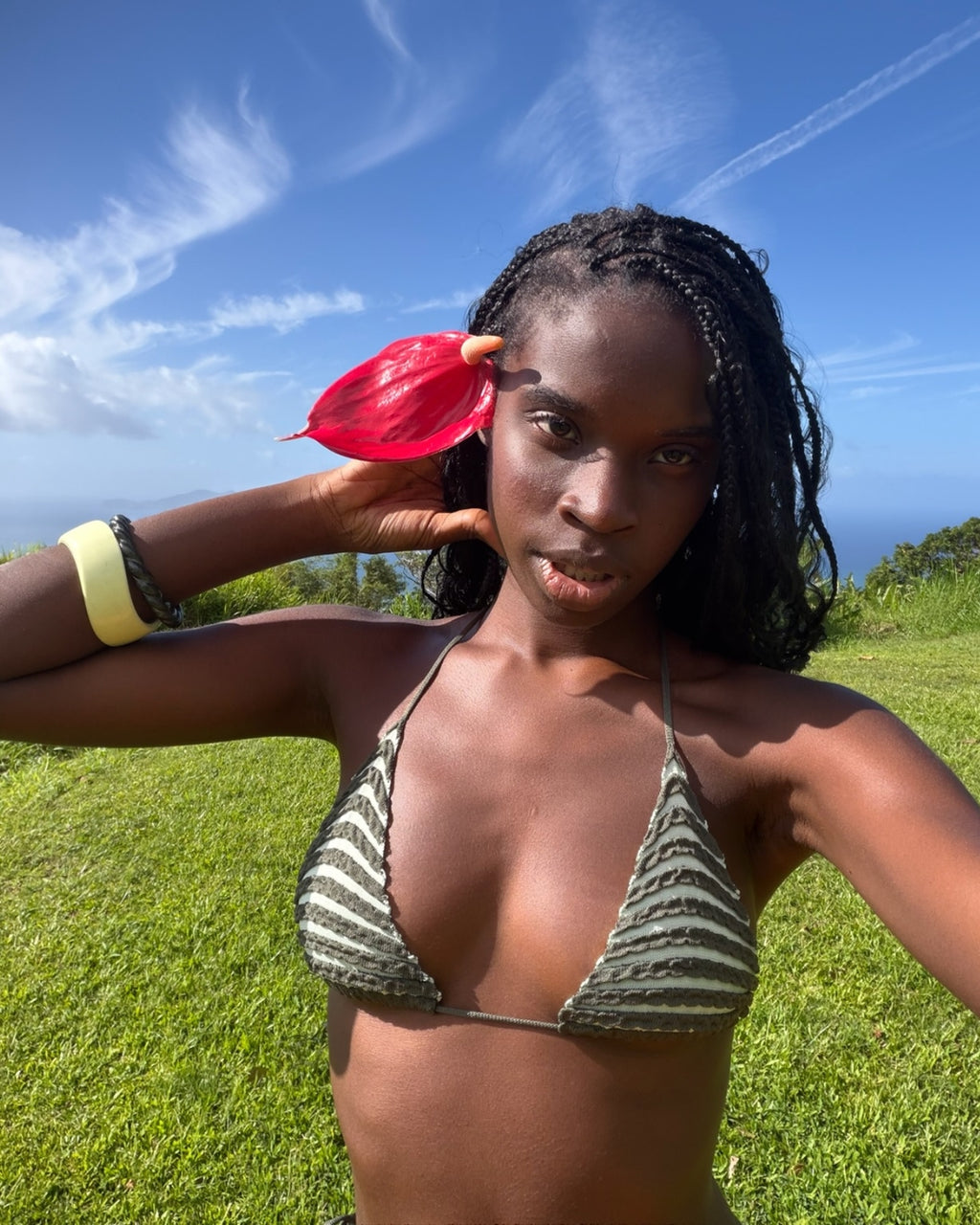 Soleya Knitkini Top / Khaki & Sage