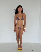 Plaid Knitkini Top / Pink