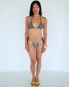 Plaid Knitkini Top / Blue