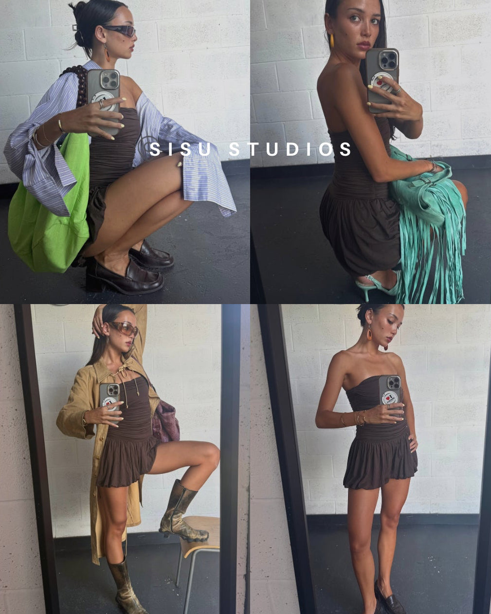 Bubble Playsuit / Brun