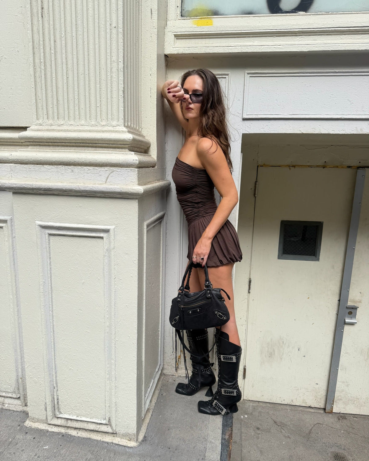 Bubble Playsuit / Brun